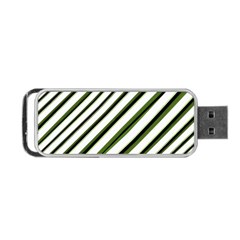 Diagonal Stripes Portable Usb Flash (one Side) by dflcprints