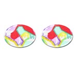 Watercolors shapes                                         			Cufflinks (Oval) Front(Pair)