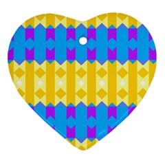 Rhombus And Other Shapes Pattern                                          			ornament (heart) by LalyLauraFLM