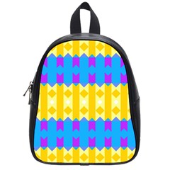 Rhombus And Other Shapes Pattern                                          			school Bag (small) by LalyLauraFLM