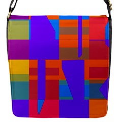 Misc Colorful Shapes                                           			flap Closure Messenger Bag (s)