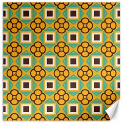 Flowers And Squares Pattern                                            			canvas 16  X 16  by LalyLauraFLM