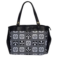 Black And White Office Handbags by FunkyPatterns