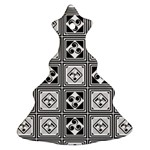 Black And White Christmas Tree Ornament (2 Sides) Front