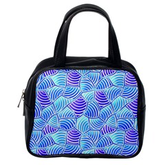 Blue And Purple Glowing Classic Handbags (one Side) by FunkyPatterns
