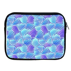 Blue And Purple Glowing Apple Ipad 2/3/4 Zipper Cases