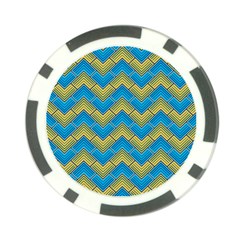 Blue And Yellow Poker Chip Card Guards (10 Pack) 