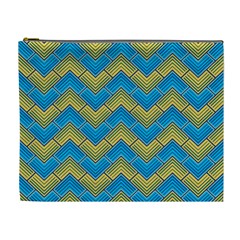 Blue And Yellow Cosmetic Bag (xl)