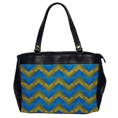 Blue And Yellow Office Handbags by FunkyPatterns
