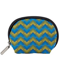 Blue And Yellow Accessory Pouches (small)  by FunkyPatterns