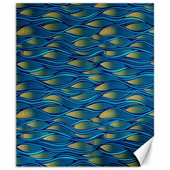 Blue Waves Canvas 8  X 10  by FunkyPatterns