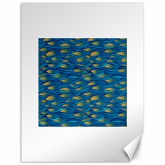 Blue Waves Canvas 18  X 24   by FunkyPatterns