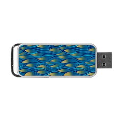 Blue Waves Portable Usb Flash (two Sides) by FunkyPatterns