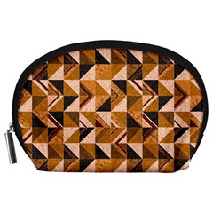 Brown Tiles Accessory Pouches (large)  by FunkyPatterns