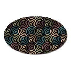Glowing Abstract Oval Magnet by FunkyPatterns