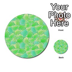 Green Glowing Multi-purpose Cards (round)  by FunkyPatterns
