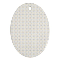 Pastel Pattern Oval Ornament (two Sides) by FunkyPatterns