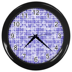 Pastel Purple Wall Clocks (black) by FunkyPatterns