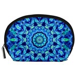 Blue Sea Jewel Mandala Accessory Pouch (Large) Front