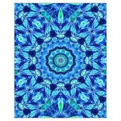 Blue Sea Jewel Mandala Drawstring Bag (small) by Zandiepants