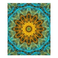 Blue Yellow Ocean Star Flower Mandala Shower Curtain 60  X 72  (medium) by Zandiepants