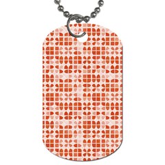 Pastel Red Dog Tag (two Sides) by FunkyPatterns