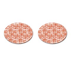 Pastel Red Cufflinks (oval) by FunkyPatterns