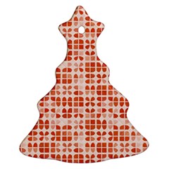 Pastel Red Ornament (christmas Tree) by FunkyPatterns