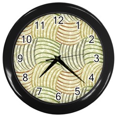 Pastel Sketch Wall Clocks (black) by FunkyPatterns