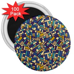 Pastel Tiles 3  Magnets (100 Pack)