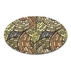 Whimsical Oval Magnet by FunkyPatterns