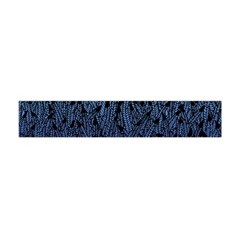 Blue Ombre Feather Pattern, Black,  Flano Scarf (mini) by Zandiepants
