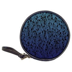 Blue Ombre Feather Pattern, Black, Classic 20-cd Wallet by Zandiepants