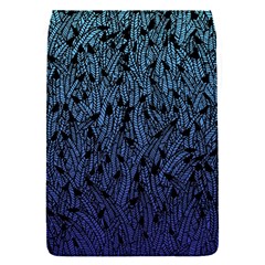 Blue Ombre Feather Pattern, Black, Removable Flap Cover (s) by Zandiepants