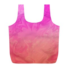 Ombre Pink Orange Full Print Recycle Bags (l)  by BrightVibesDesign
