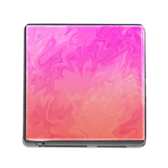 Ombre Pink Orange Memory Card Reader (square) by BrightVibesDesign