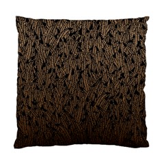 Brown Ombre Feather Pattern, Black, Standard Cushion Case (two Sides) by Zandiepants