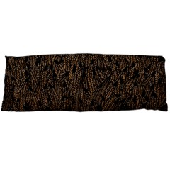 Brown Ombre Feather Pattern, Black, Body Pillow Case (dakimakura) by Zandiepants