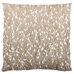 Brown Ombre Feather Pattern, White, Standard Flano Cushion Case (two Sides) by Zandiepants