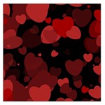 Red Hearts Large Satin Scarf (Square)