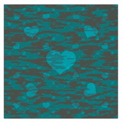 Camo Hearts Large Satin Scarf (square) by TRENDYcouture