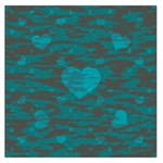 Camo Hearts Large Satin Scarf (Square)