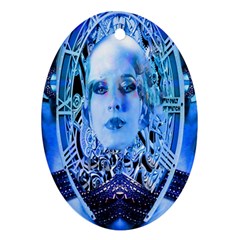 Clockwork Blue Ornament (oval)  by icarusismartdesigns