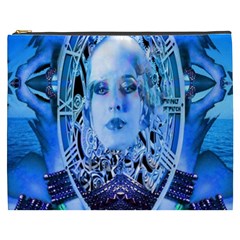 Clockwork Blue Cosmetic Bag (xxxl)  by icarusismartdesigns