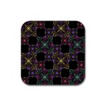 Ornate Boho Patchwork Rubber Coaster (Square)  Front