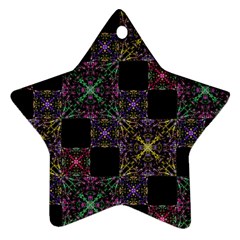 Ornate Boho Patchwork Star Ornament (Two Sides) 