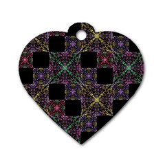 Ornate Boho Patchwork Dog Tag Heart (one Side) by dflcprints