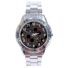 Ornate Boho Patchwork Stainless Steel Analogue Watch