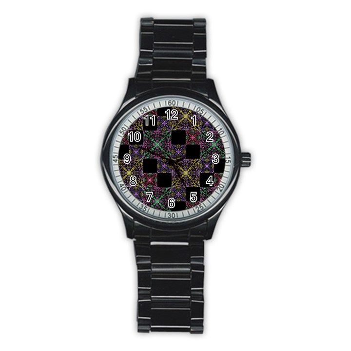 Ornate Boho Patchwork Stainless Steel Round Watch