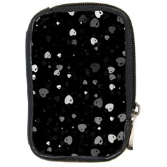 Black and White Hearts Compact Camera Cases